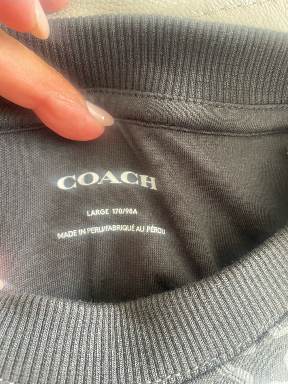 Coach Charcoal Gray Sweatshirt with Silver Star Outline Print - Picture 5 of 7